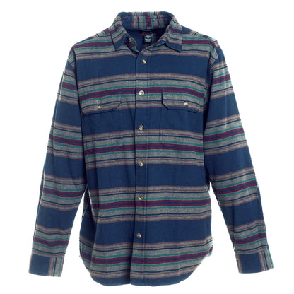 Woolly Men's 7 oz. Flannel Navy/Stripe/Blk